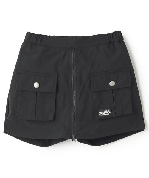 X-girl Stages（エックスガールステージス）の「フロントジップカーゴスカパン（その他パンツ・キッズ・ブラック/カーキ・140cm/130cm/110cm/90cm/120cm/100cm）」の6枚目の写真