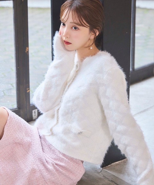 SWINGLE（スウィングル）の「フリルヘムツイードミニスカート（スカート・レディース・ピンク/ブルー/クリーム・SMALL/MEDIUM）」の7枚目の写真