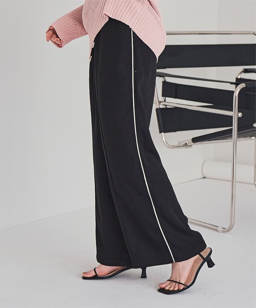 titivate（ティティベイト）の「ルーズシルエットラインパンツ（その他パンツ・レディース・グレー/ベージュ/ネイビー/ブラック・SP/M/S/L）」の2枚目の写真