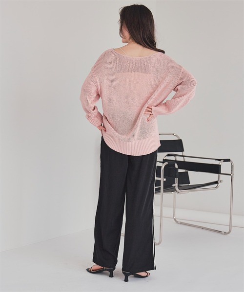 titivate（ティティベイト）の「ルーズシルエットラインパンツ（その他パンツ・レディース・グレー/ベージュ/ネイビー/ブラック・SP/M/S/L）」の6枚目の写真