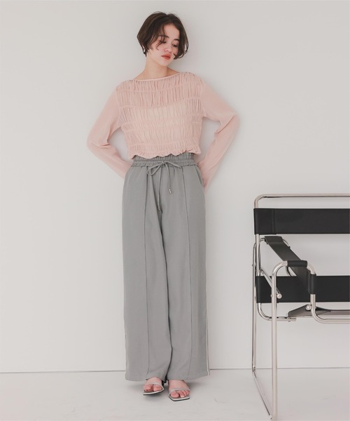 titivate（ティティベイト）の「ルーズシルエットラインパンツ（その他パンツ・レディース・グレー/ベージュ/ネイビー/ブラック・SP/M/S/L）」の9枚目の写真