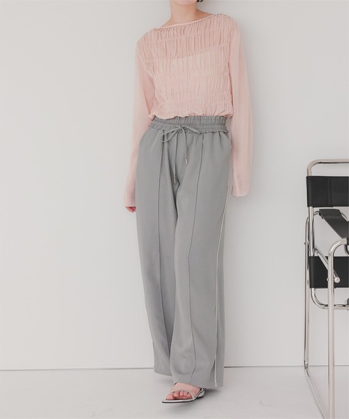 titivate（ティティベイト）の「ルーズシルエットラインパンツ（その他パンツ・レディース・グレー/ベージュ/ネイビー/ブラック・SP/M/S/L）」の12枚目の写真