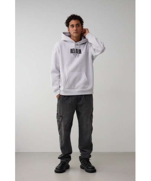 AZUL by moussy(アズールバイマウジー)の「裏起毛ロゴパーカー(パーカー・メンズ・ブラック/ブルー/ライトグレー・FREE)」の17枚目の写真