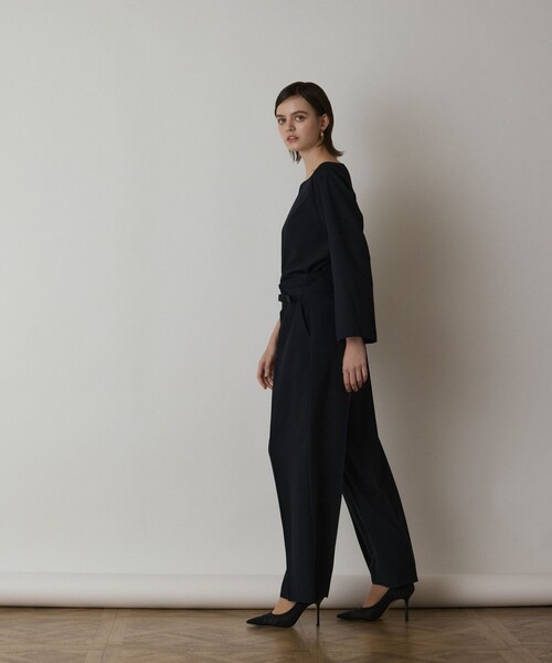 GRACE CONTINENTAL（グレースコンチネンタル）の「ハイウエストワイドパンツ（その他パンツ・レディース・ベージュ/ネイビー・36/38）」の6枚目の写真