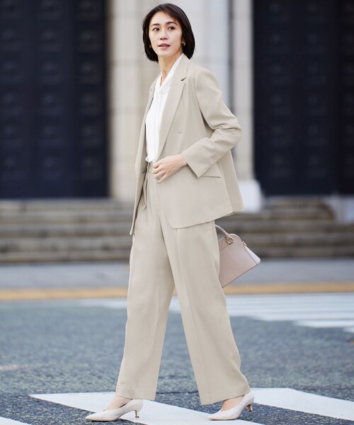 自由区(ジユウク)の「リネンライクシンセティックワイドストレート パンツ(その他パンツ・レディース・ライトイエロー系/グレー系/サックスブルー系/カーキ系/ダークブラウン・32)」の19枚目の写真