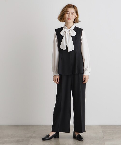 grove（グローブ）の「ペプラムジレ（ベスト・レディース・グレー/ブラック・02/03/01/04/05）」の10枚目の写真