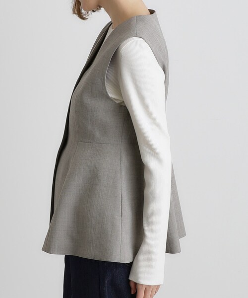 grove（グローブ）の「ペプラムジレ（ベスト・レディース・グレー/ブラック・02/03/01/04/05）」の14枚目の写真