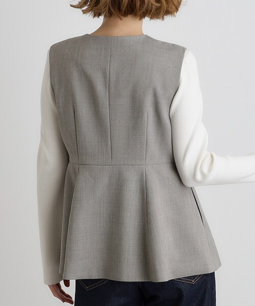 grove（グローブ）の「ペプラムジレ（ベスト・レディース・グレー/ブラック・02/03/01/04/05）」の15枚目の写真