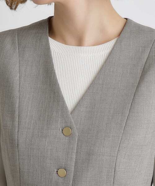 grove（グローブ）の「ペプラムジレ（ベスト・レディース・グレー/ブラック・02/03/01/04/05）」の16枚目の写真