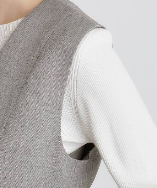 grove（グローブ）の「ペプラムジレ（ベスト・レディース・グレー/ブラック・02/03/01/04/05）」の17枚目の写真