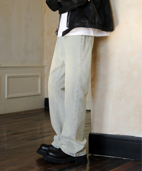 neos（ネオス）の「【neos】ルーズシルエット ヴィンテージウォッシュ セミフレア デニム パンツ（デニムパンツ・メンズ・ブルー系その他/ブラック/グレー/ブルー・LARGE/MEDIUM/X-LARGE）」の17枚目の写真