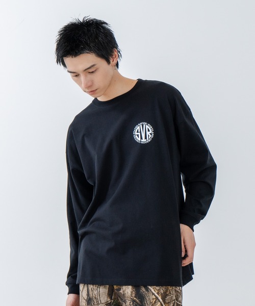 SAVIER(サビアー)の「【SAVIER/サビアー】サークルロゴ バックプリント ロンT ブランドロゴ オーバーサイズ(Tシャツ/カットソー・メンズ・ホワイト/ブラック・LARGE/MEDIUM)」の15枚目の写真
