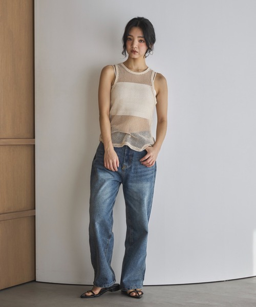 feepur（フェピュール）の「メッシュタンクトップ（タンクトップ