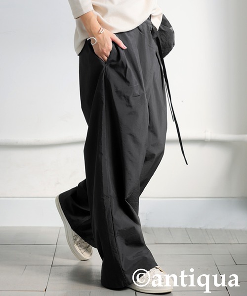 antiqua(アンティカ)の「シャンブレーラップパンツ(その他パンツ・レディース・グレー/ブラック・LARGE/MEDIUM)」の6枚目の写真