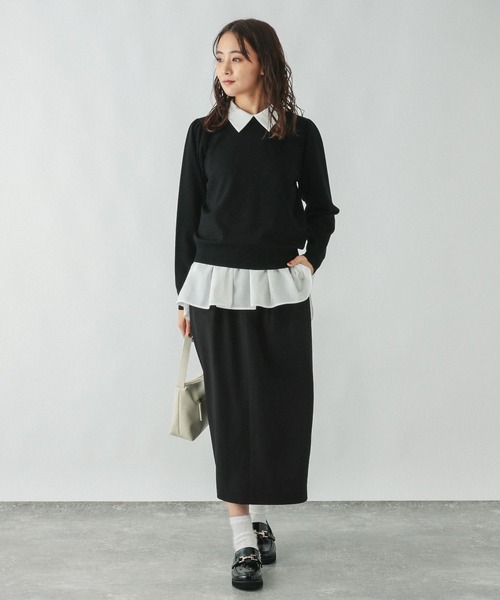 GLOBAL WORK（グローバルワーク）の「リラックススマートIラインスカート/253470（スカート・レディース・ライトブラウン/ライトグレー/ブラック・LARGE/MEDIUM/SMALL）」の20枚目の写真