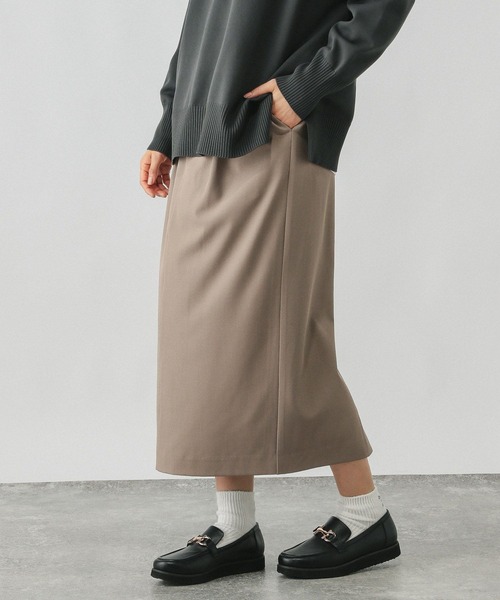 GLOBAL WORK（グローバルワーク）の「リラックススマートIラインスカート/253470（スカート・レディース・ライトブラウン/ライトグレー/ブラック・LARGE/MEDIUM/SMALL）」の7枚目の写真