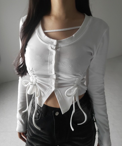 Shirring Many Ribbons Topsシャーリングメニーリボン Shirring Many Ribbons Topsシャーリングメニーリボン