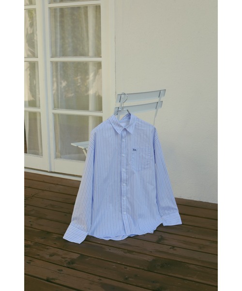 N WITH.(エヌウィズ)の「ストライプオーバーシャツ(シャツ/ブラウス・レディース・ライトブルー・FREE)」の16枚目の写真