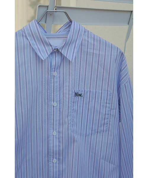 N WITH.(エヌウィズ)の「ストライプオーバーシャツ(シャツ/ブラウス・レディース・ライトブルー・FREE)」の17枚目の写真