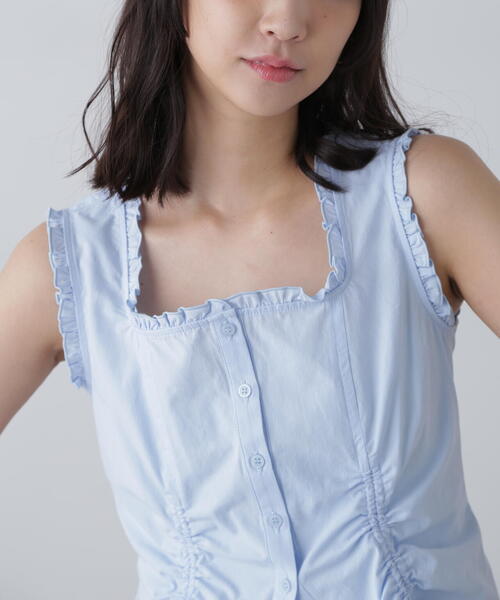 FREE'S MART(フリーズマート)の「◇ドロストノースリーブブラウス(シャツ/ブラウス・レディース・ブラック/ブルー/ホワイト/ブラウン系その他・FREE)」の13枚目の写真