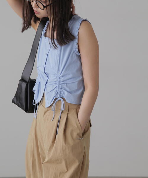 FREE'S MART(フリーズマート)の「◇ドロストノースリーブブラウス(シャツ/ブラウス・レディース・ブラック/ブルー/ホワイト/ブラウン系その他・FREE)」の20枚目の写真