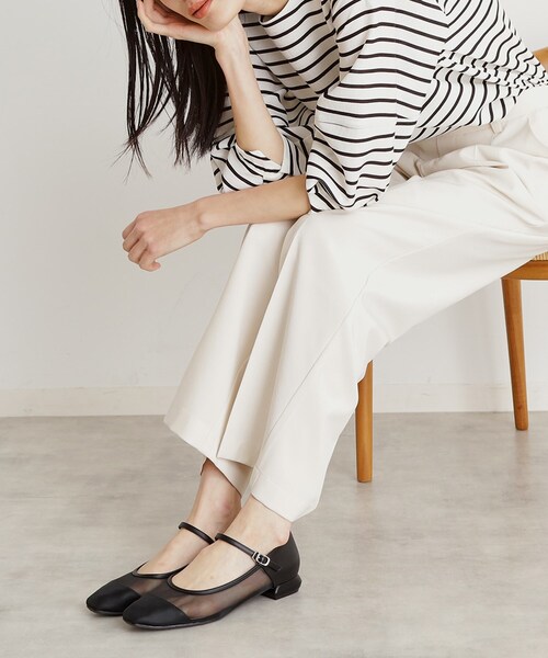 THE SHOP TK （ザ ショップ ティーケー ）の「シアーメリージェーン（パンプス・レディース・シルバー/ブラック・35/45/30）」の3枚目の写真