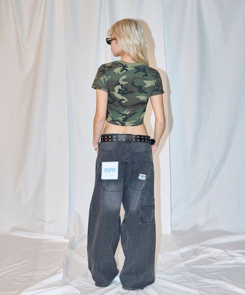 SEQUENZ（シークエンズ）の「【sqnz（エスキュンズ）】sqnz logo babe tee / Tシャツ 半袖 クルーネック スタッズ チビT ピチT短丈（Tシャツ/カットソー・レディース・ホワイト/その他1/ブラック・FREE）」の22枚目の写真