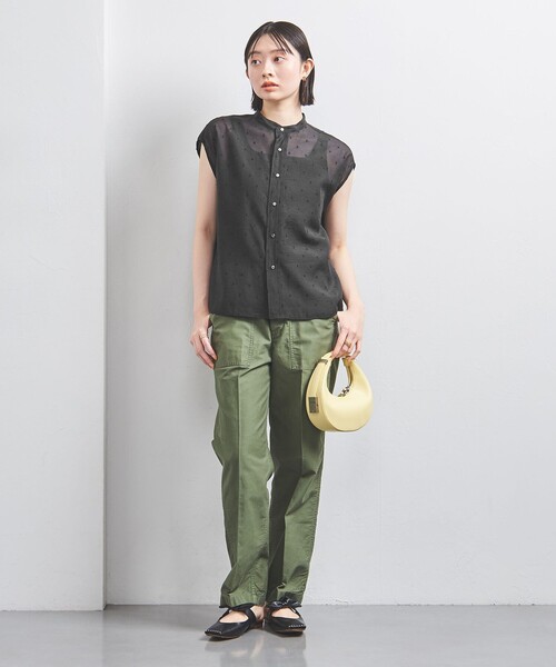 セール】＜TICCA＞エンブロイダリー フレンチスリーブ シャツ
