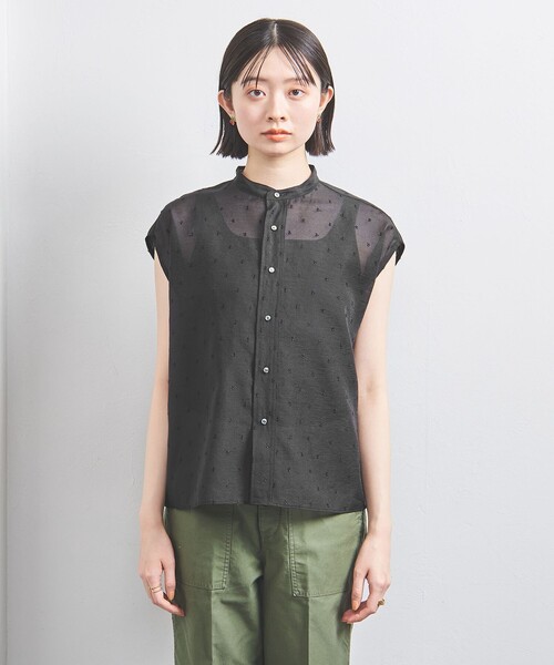 セール】＜TICCA＞エンブロイダリー フレンチスリーブ シャツ