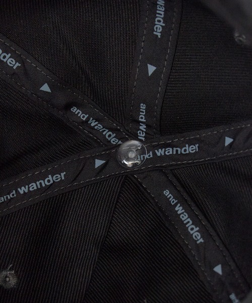 and wander（アンドワンダー）の「and wander/アンドワンダー cotton twill cap キャップ（キャップ・メンズ・ブラック・FREE）」の9枚目の写真