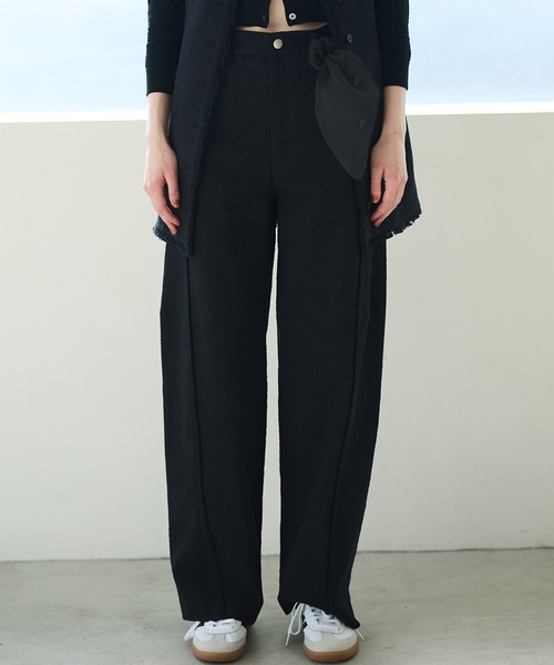 LE CIEL BLEU（ルシェルブルー）の「ツイードボリュームパンツ / Tweed Volumn Pants（その他パンツ・レディース・ネイビー/ブラック・34/36/38）」の5枚目の写真