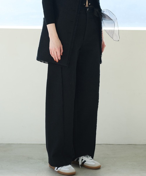 LE CIEL BLEU（ルシェルブルー）の「ツイードボリュームパンツ / Tweed Volumn Pants（その他パンツ・レディース・ネイビー/ブラック・34/36/38）」の7枚目の写真