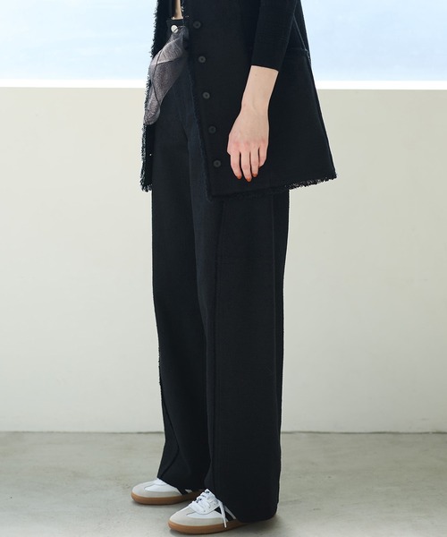 LE CIEL BLEU（ルシェルブルー）の「ツイードボリュームパンツ / Tweed Volumn Pants（その他パンツ・レディース・ネイビー/ブラック・34/36/38）」の6枚目の写真