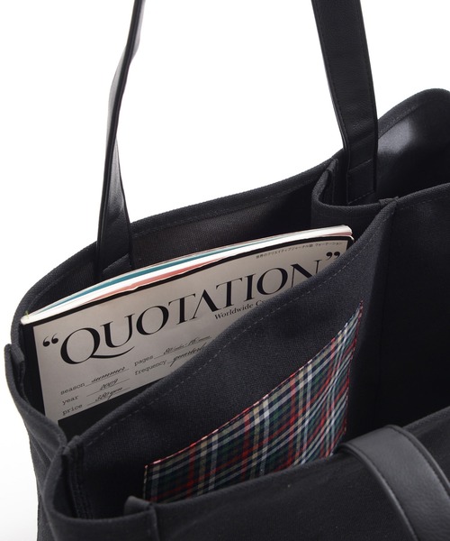 Arnold Palmer（アーノルドパーマー）の「パーテーション シェア ラージトート（トートバッグ・レディース・アイボリー/インディゴブルー/ブラック・F）」の18枚目の写真