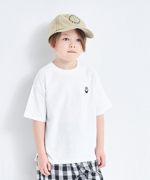 pairmanon(ペアマノン)の「【綿100%】ワンポイントオリジナル刺繍 半袖Tシャツ(Tシャツ/カットソー・キッズ・ライトベージュ/パープル/ライトピンク/ブラック/ライトブルー/ホワイト/ブルー系その他/ホワイト系その他・90/100/110/120/80/130/140/150)」の14枚目の写真