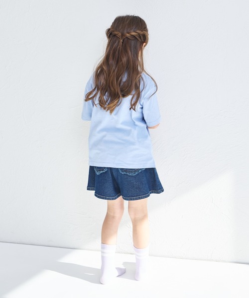 pairmanon(ペアマノン)の「【綿100%】ワンポイントオリジナル刺繍 半袖Tシャツ(Tシャツ/カットソー・キッズ・ライトベージュ/パープル/ライトピンク/ブラック/ライトブルー/ホワイト/ブルー系その他/ホワイト系その他・90/100/110/120/80/130/140/150)」の19枚目の写真