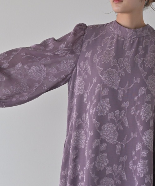 HUG.U(ハグユー)の「シワになりにくい お呼ばれワンピース 選べる2丈(ワンピース・レディース・ライトブルー/ブラック/ラベンダー/ピンクベージュ・レギュラー丈/トール丈)」の22枚目の写真