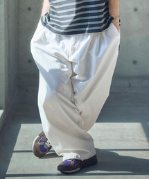 ADAMPATEK/generous tuck relax chino pants/タック入りワイドシルエットチノパンツ