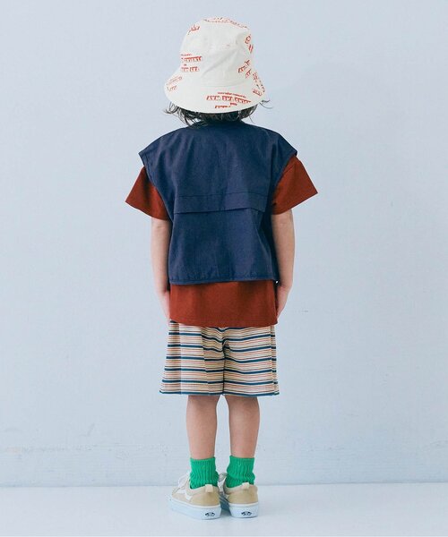 p.premier(ピードットプルミエ)の「【ジュニア対応】マルチボーダーワッフルハーフパンツ(その他パンツ・キッズ・パープル/ブラウン/ブルー・140/130/120/110/100/90/80)」の22枚目の写真