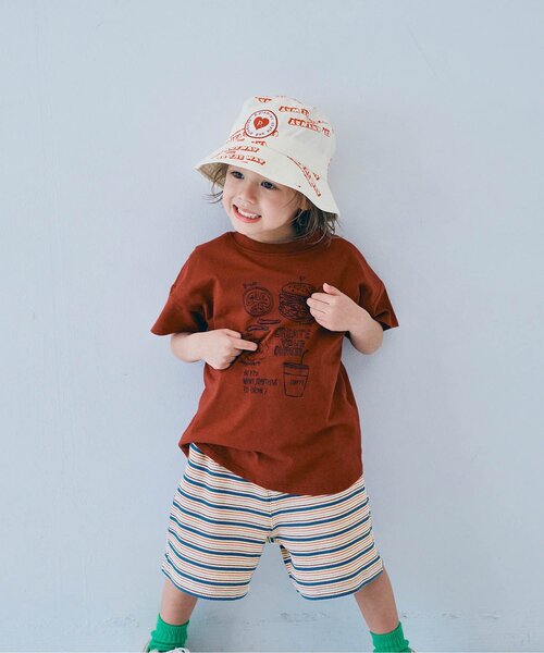 p.premier(ピードットプルミエ)の「【ジュニア対応】マルチボーダーワッフルハーフパンツ(その他パンツ・キッズ・パープル/ブラウン/ブルー・140/130/120/110/100/90/80)」の21枚目の写真