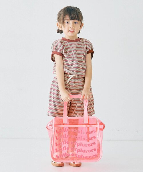 p.premier(ピードットプルミエ)の「【ジュニア対応】マルチボーダーワッフルハーフパンツ(その他パンツ・キッズ・パープル/ブラウン/ブルー・140/130/120/110/100/90/80)」の17枚目の写真