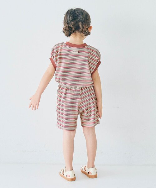 p.premier(ピードットプルミエ)の「【ジュニア対応】マルチボーダーワッフルハーフパンツ(その他パンツ・キッズ・パープル/ブラウン/ブルー・140/130/120/110/100/90/80)」の16枚目の写真