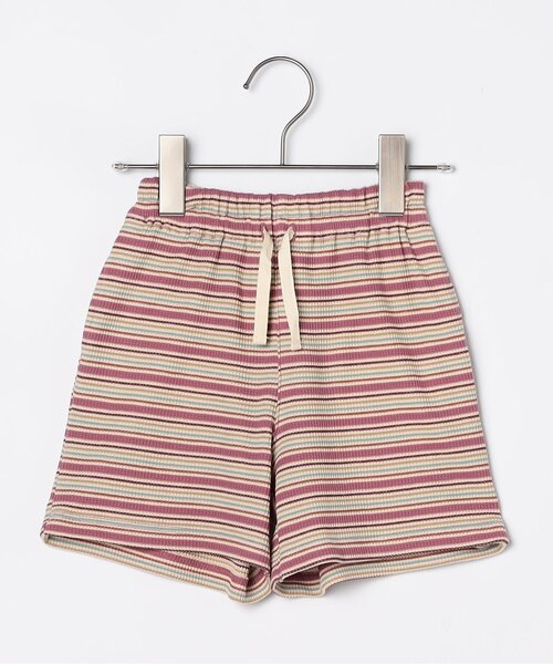 p.premier(ピードットプルミエ)の「【ジュニア対応】マルチボーダーワッフルハーフパンツ(その他パンツ・キッズ・パープル/ブラウン/ブルー・140/130/120/110/100/90/80)」の10枚目の写真