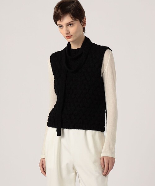 TOMORROWLAND （トゥモローランド）の「MAYDI YUBARTA ベスト（ベスト・レディース・ブラック・S）」の3枚目の写真