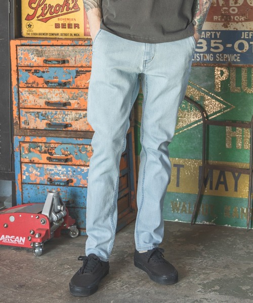 MR.OLIVE(ミスターオリーブ)の「SUPER STRETCH DENIM / BLEACH CUT SLIM PANTS(デニムパンツ・メンズ・ライトインディゴブルー・SMALL/MEDIUM/LARGE/X-LARGE)」の20枚目の写真