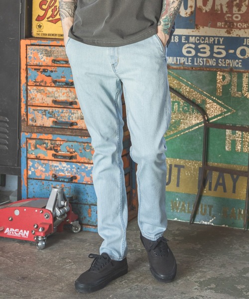 MR.OLIVE(ミスターオリーブ)の「SUPER STRETCH DENIM / BLEACH CUT SLIM PANTS(デニムパンツ・メンズ・ライトインディゴブルー・SMALL/MEDIUM/LARGE/X-LARGE)」の3枚目の写真