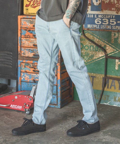MR.OLIVE(ミスターオリーブ)の「SUPER STRETCH DENIM / BLEACH CUT SLIM PANTS(デニムパンツ・メンズ・ライトインディゴブルー・SMALL/MEDIUM/LARGE/X-LARGE)」の5枚目の写真
