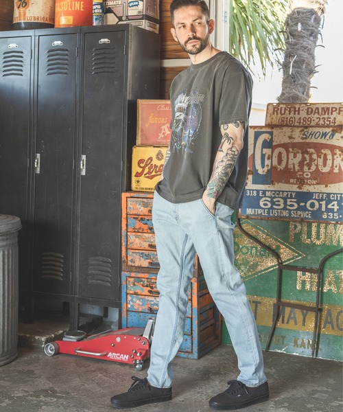 MR.OLIVE(ミスターオリーブ)の「SUPER STRETCH DENIM / BLEACH CUT SLIM PANTS(デニムパンツ・メンズ・ライトインディゴブルー・SMALL/MEDIUM/LARGE/X-LARGE)」の6枚目の写真