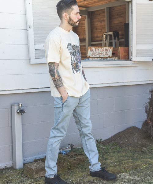 MR.OLIVE(ミスターオリーブ)の「SUPER STRETCH DENIM / BLEACH CUT SLIM PANTS(デニムパンツ・メンズ・ライトインディゴブルー・SMALL/MEDIUM/LARGE/X-LARGE)」の13枚目の写真