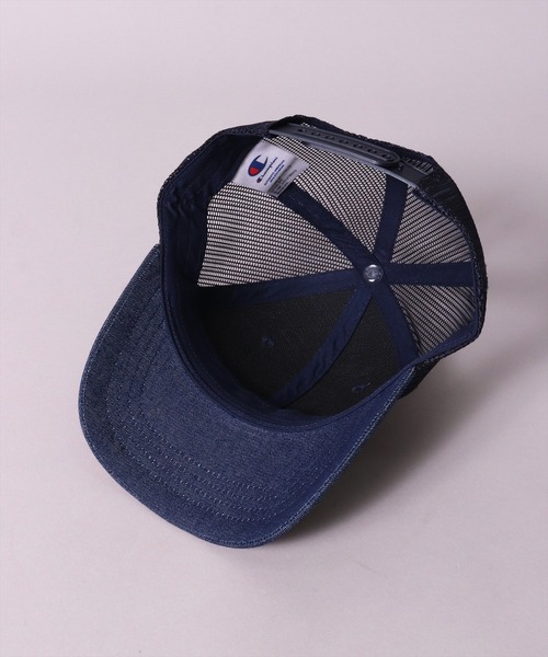 Champion（チャンピオン）の「(LF)【Champion】【キッズ】コットン ツイル & デニム ブランドロゴ 刺繍 メッシュキャップ（キャップ・キッズ・ブラック/ブラック×グリーン/ライラック/ライトピンク/グレー系カモフラージュ/ミント/インディゴブルー/ブラウン系カモフラージュ・FREE）」の12枚目の写真